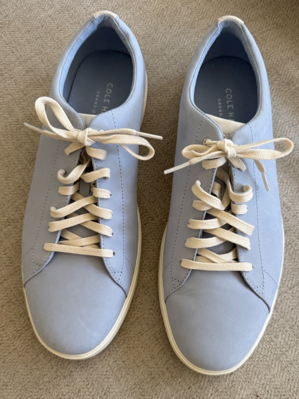Cole Haan Pastel Blue Leather Low-Top Sneakers